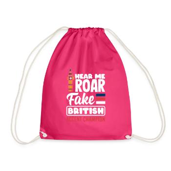 Hear Me Roar Fake British Accent Champion - Sac de sport léger - fuchsia - Devant