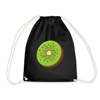 Love Kiwi Lover Fruit Surf Hello Summer - Drawstring Bag - black - Front
