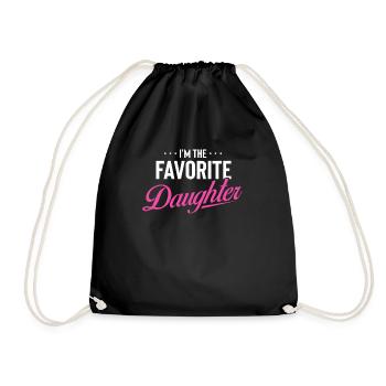 Humorous Favored Best-loved Dearest Favourite - Drawstring Bag - black - Front