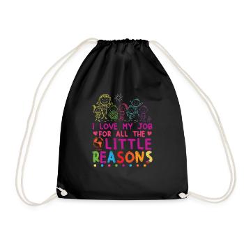 Cute Teaching School Classroom Daycare - Drawstring Bag - black - Front