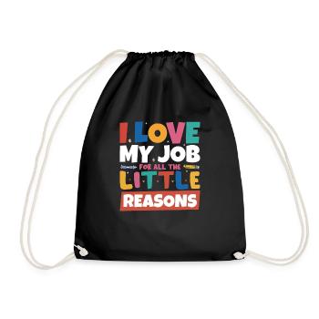 Professeur d’école mignon - Sac de sport léger - noir - Devant