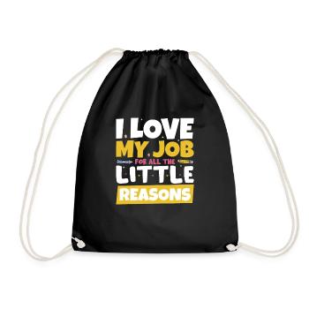 J’aime mon professeur de métier - Sac de sport léger - noir - Devant