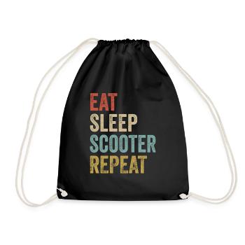 Eat Sleep Scooter Repeat Scooter - Turnbeutel - Schwarz - Vorne