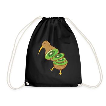 Kiwi Bird Fruit Joke - Turnbeutel - Schwarz - Vorne