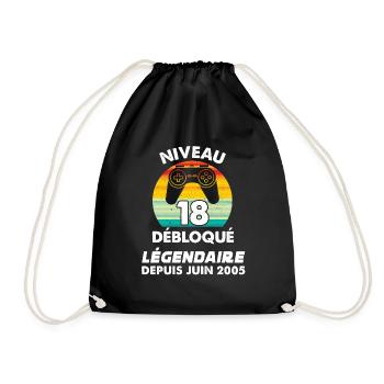Niveau 18 Débloqué Légendaire Depuis Juin 2005 - Sac de sport léger - noir - Devant
