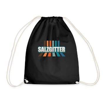 Salzgittererin Salzgitterer Salzgitter - Turnbeutel - Schwarz - Vorne