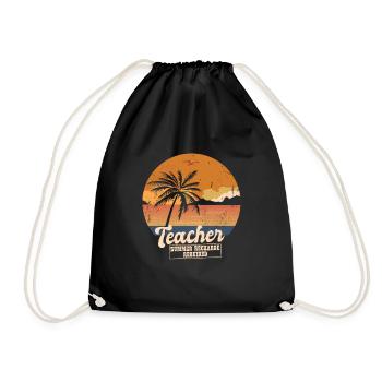 Funny Last Day Of School Teacher Summer Recharge - Turnbeutel - Schwarz - Vorne