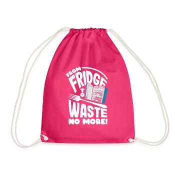 Du réfrigérateur à la fourchette, ne gaspillez plus! Conscient - Sac de sport léger - fuchsia - Devant