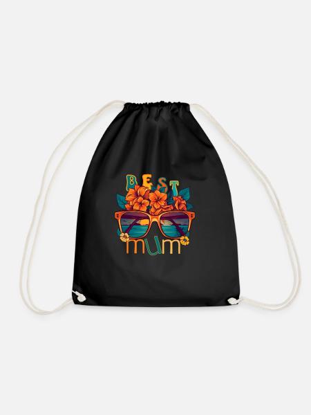 Special gift for the best mother - Drawstring Bag - black