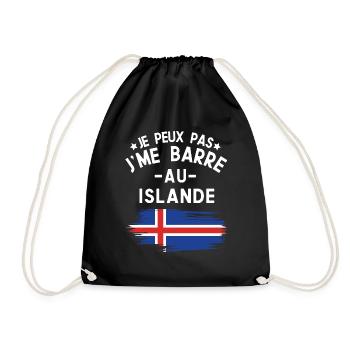 Je Peux Pas J'me Barre Au Islande Vacances - Sac de sport léger - noir - Devant
