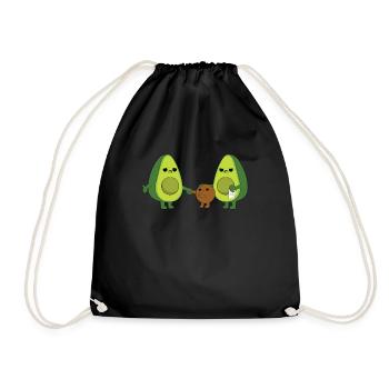 Avocado - Turnbeutel - Schwarz - Vorne