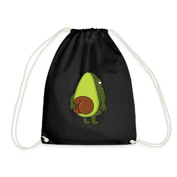 Avocado - Turnbeutel - Schwarz - Vorne