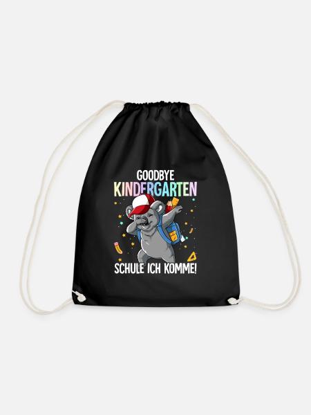 Goodbye Kindergarten Schule Ich Komme Einschulung - Turnbeutel - Schwarz