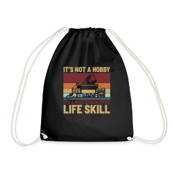 Ham Radio It's Not A Hobby Retro Antenna Radio Lov - Drawstring Bag - black - Front