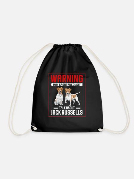 Jack Russell Terrier - Drawstring Bag - black