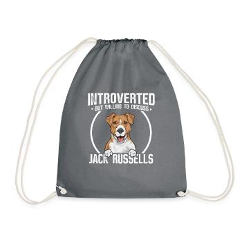 Jack Russell Terrier - Sac de sport léger - gris - Devant