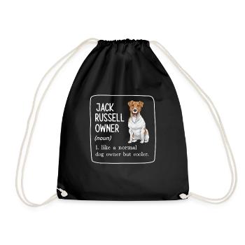 Jack Russell Terrier - Turnbeutel - Schwarz - Vorne