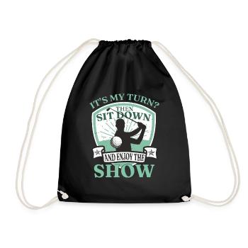 Funny Golf Humor Golf Player - Drawstring Bag - black - Front