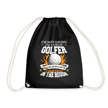 I'm A Great Golfer - Drawstring Bag - black - Front