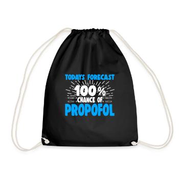 Prévision d’aujourd’hui 100% de chances de propofol SRNAs - Sac de sport léger - noir - Devant
