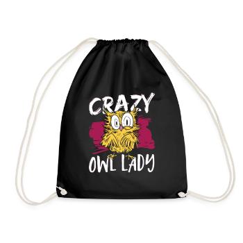 Owlets Nocturnal Bird Lover Owl Lady Birds Of Prey - Drawstring Bag - black - Front