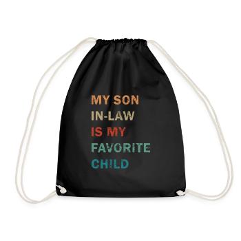 My Son In Law Is My Favorite Child - Drawstring Bag - black - Front