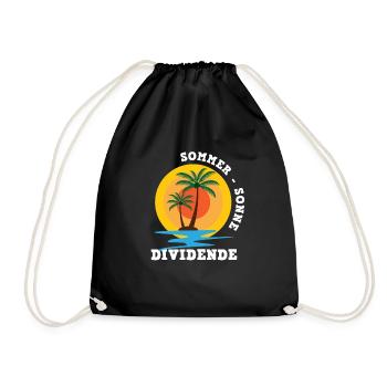 Sommer Sonne Dividende - Turnbeutel - Schwarz - Vorne