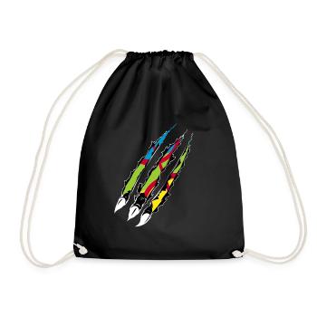 AMAZIGH SYMBOL BERBER Z IMAZIGHEN KABYLE JEWEL - Drawstring Bag - black - Front