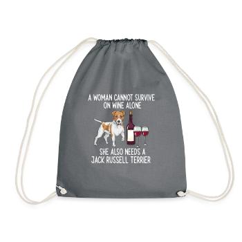 Jack Russell Terrier - Sac de sport léger - gris - Devant
