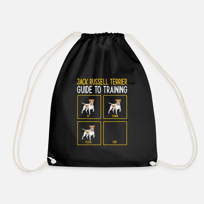 Jack Russell Terrier - Drawstring Bag - black