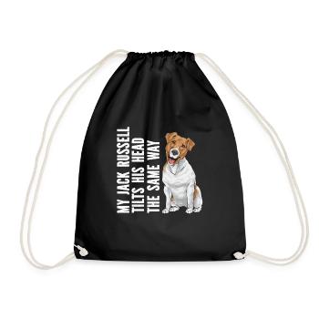 Jack Russell Terrier - Turnbeutel - Schwarz - Vorne