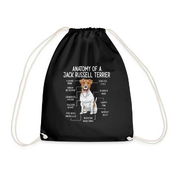 Jack Russell Terrier - Turnbeutel - Schwarz - Vorne