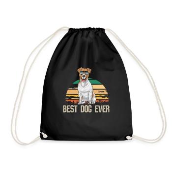 Jack Russell Terrier - Turnbeutel - Schwarz - Vorne