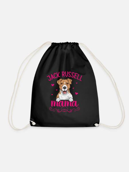 Jack Russell Terrier - Drawstring Bag - black