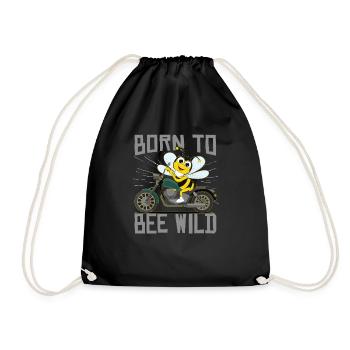Born To Bee Wild - Drawstring Bag - black - Front