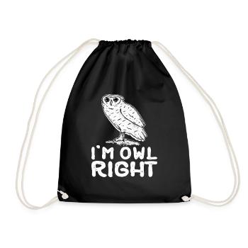 Ornithologist Birds Of Prey Nocturnal Bird I'm Owl - Turnbeutel - Schwarz - Vorne