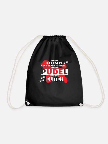 Hundezubehör Pudel Hundebesitzer - Turnbeutel - Schwarz