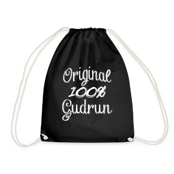 Original 100% Gudrun - Turnbeutel - Schwarz - Vorne