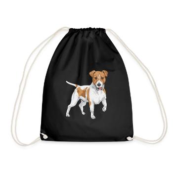 Jack Russell Terrier - Sac de sport léger - noir - Devant