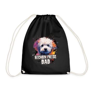 Bichon Frise Dog Cadeau Dire - Sac de sport léger - noir - Devant