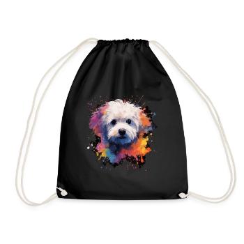 Bichon Frise Dog Cadeau Dire - Sac de sport léger - noir - Devant