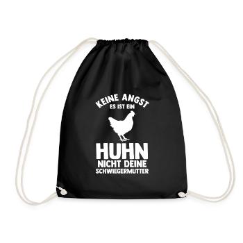 Huhn Landwirt Bauernhof Hühner - Turnbeutel - Schwarz - Vorne