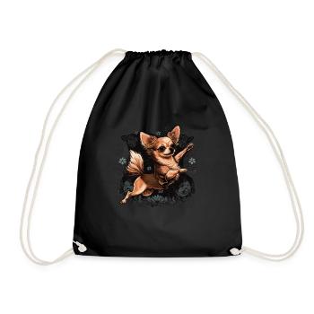 Chihuahua | Ballerina | Ballett | Tanz | Tanzen | - Turnbeutel - Schwarz - Vorne