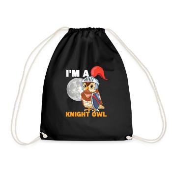 I'm A Knight Owl Enthusiast Bird Lover Nocturnal B - Turnbeutel - Schwarz - Vorne