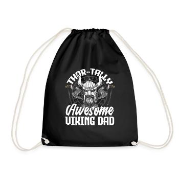 Thor-tally Awesome Viking Dad Fête des pères - Sac de sport léger - noir - Devant
