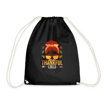 Une sucette reconnaissante drôle de feuilles d’automne - Sac de sport léger - noir - Devant