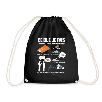 Badminton Et Temps Libre Humour Sport - Sac de sport léger - noir - Devant