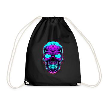 Gothic Skull Fashion: Entfessle deine dunkle Seite mit - Turnbeutel - Schwarz - Vorne