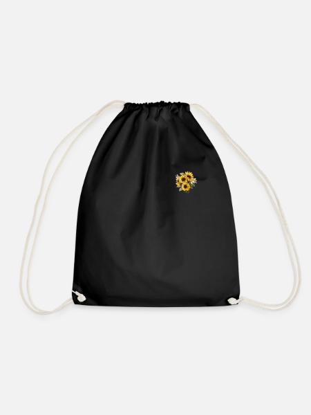 Cool Patch Tournesol Fleurs Jaunes Humour Floral - Sac de sport léger - noir