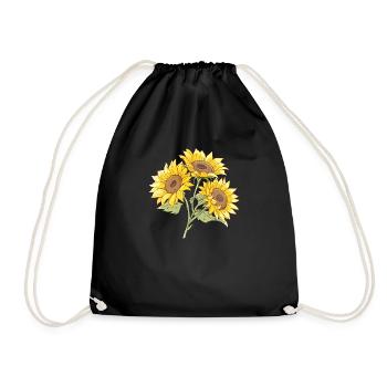 Blumenblumen Liebhaber Gelbe Sonnenblume Kühler Sommer - Turnbeutel - Schwarz - Vorne